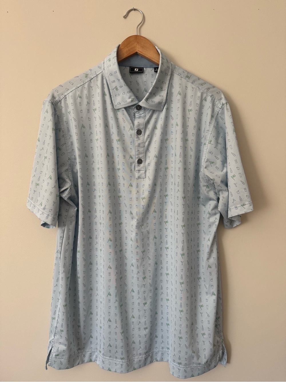 Light Blue Short-Sleeve Polo Shirt